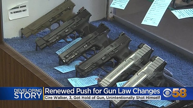 City leaders expressed frustration over the ongoing gun violence as well as preventable nature of the death of a three-year-old boy who accidentally shot himself with a gun over the weekend.
Mandatory Credit:	WDJT