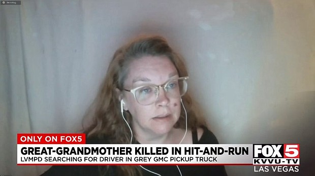 Tiffany Walker recounts how her mother, Mary Katherine Gelino, was hit by a car and killed on her way to her granddaughter's birthday party.
Mandatory Credit:	KVVU