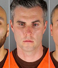 The state trial for the three former Minneapolis Police officers accused of aiding and abetting the murder of George Floyd has been postponed until March 7, 2022, so that a federal trial on civil rights charges can take place first, Hennepin County Judge Peter Cahill announced in a May 13 hearing, according to a pool reporter in court.
Mandatory Credit:	Hennepin County Sherriff's office
