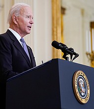 The White House will release President Joe Biden's tax returns "soon," press secretary Jen Psaki announced May 17, reinstating a presidential tradition that was halted by former President Donald Trump.
Mandatory Credit:	Evan Vucci/AP