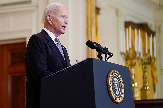 The White House will release President Joe Biden's tax returns "soon," press secretary Jen Psaki announced May 17, reinstating a presidential tradition that was halted by former President Donald Trump.
Mandatory Credit:	Evan Vucci/AP