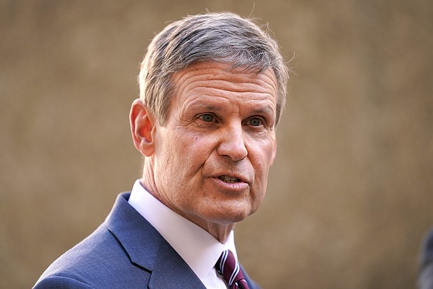 Tennessee Gov. Bill Lee signed a so-called controversial bathroom bill into law Friday, according to the state General Assembly website, prompting criticism from those who say the bill is discriminatory toward transgender individuals. Lee is shown speaking to reporters on Tuesday, January 19, 2021, in Nashville, Tennessee.
Mandatory Credit:	Mark Humphrey/AP