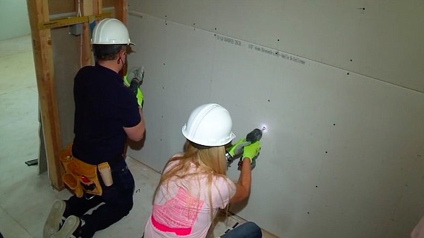 A house that is being almost entirely built by women will go to a deserving veteran.
Mandatory Credit:	WABC