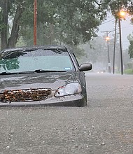 This car was submerged within 45 minutes, Lake Charles resident Derek Williams said.
Mandatory Credit:	Courtesy Derek Williams