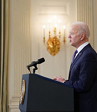 A labor shortage is one of the persistent headwinds facing President Joe Biden as he builds support for his economic agenda to invest trillions of dollars in new federal spending to move the country from relief to recovery.
Mandatory Credit:	MANDEL NGAN/AFP/Getty Images