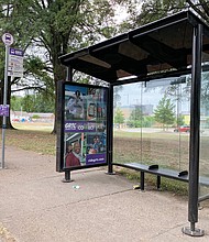 New GRTC bus shelter in 1800 block of Mosby Street.