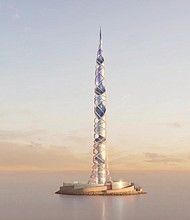A Scottish architecture firm has released plans for the second-tallest skyscraper in the world to be built in St. Petersburg, Russia.
Mandatory Credit: Courtesy Kettle Collective