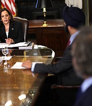 President Joe Biden announces Vice President Kamala Harris will lead his administration's efforts on voting rights in a speech on the Tulsa Race Massacre in Oklahoma. Pictured,  Vice President Kamala Harris on May 27 in Washington, DC.
Mandatory Credit:	Alex Wong/Getty Images North America/Getty Images
