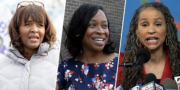 (L-R) Kathy Barnette, Andrea Campbell and Maya Wiley
Are all expected to run in the 2022 midterms.AP / Getty file