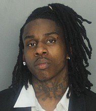 Rapper Polo G was charged with battery on a police officer and other offenses, records show.
Mandatory Credit:	Miami-Dade County Corrections