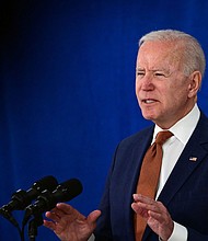 The Department of Education is canceling $500 million in student loan debt for 18,000 former ITT Tech students defrauded by the now defunct for-profit college, another step the Biden administration is taking to address a backlog of more than 100,000 forgiveness claims left over from the Trump administration.
Mandatory Credit:	Jim Watson/AFP/Getty Images
