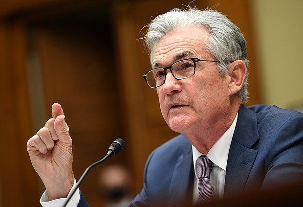 Jerome Powell, chairman of the U.S. Federal Reserve, speaks during a House Select Subcommittee on the Coronavirus Crisis hearing in Washington, D.C., U.S., on Sept. 23, 2020. The Fed expects to raise interest rates in 2023, according to new economic projections.
Mandatory Credit:	Kevin Dietsch/UPI/Bloomberg/Getty Images