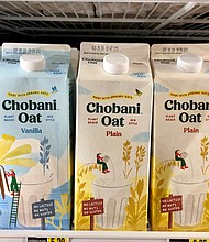 Chobani sells oat milk under the Chobani brand.
Mandatory Credit:	Shutterstock