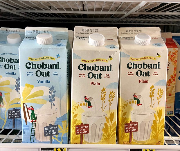 Chobani sells oat milk under the Chobani brand.
Mandatory Credit:	Shutterstock