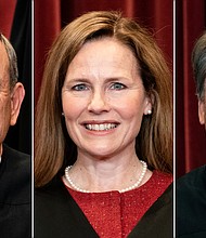 Chief Justice John Roberts, along with Justices Amy Coney Barrett and Brett Kavanaugh, are demonstrating their collective power.
Mandatory Credit:	Getty