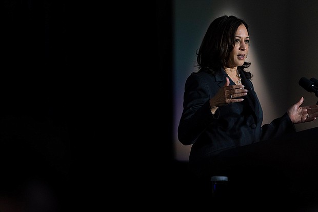 Vice President Kamala Harris speaks at Clark Atlanta University on June 18 in Atlanta. Harris will head to the US-Mexico border on June 25, a source familiar with the trip told CNN.
Mandatory Credit:	Jacquelyn Martin/AP