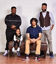 Demez White with his son Lennox White & Equality and his son Zion