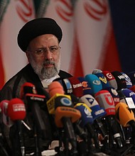 Raisi said he would not would not meet with Biden, even if both sides agreed on terms to revive the 2015 nuclear deal.
Mandatory Credit:	Vahid Salemi/AP