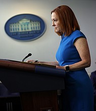White House Press Secretary Jen Psaki said there will be "serious consequences" if Iranian leaders continue to arm and fund militia groups in the region.
Mandatory Credit:	Alex Wong/Getty Images