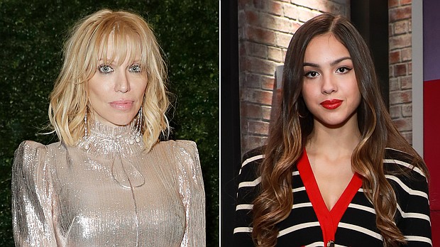 Courtney Love (left) took issue with Olivia Rodrigo's album cover.
Mandatory Credit:	Getty Images