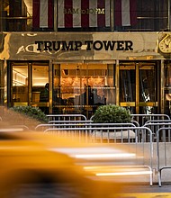 The Trump Organization could face criminal charges in New York as soon as next week. This image shows the entrance to the Trump Tower in New York, on January 24.
Mandatory Credit:	 Mark Kauzlarich/Bloomberg/Getty Images
