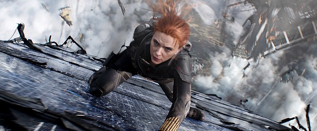 Scarlett Johansson stars as Black Widow in the new Marvel movie. Millions of fans are about to return to a movie theater for the first time since "social distancing" began.
Mandatory Credit:	Courtesy Marvel Studios