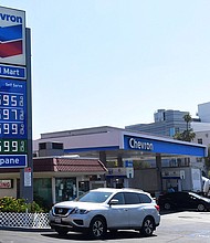 Some of the highest gas prices in town are posted on a signboard at a gas station in downtown Los Angeles, California on June 22, as gasoline prices rise.
Mandatory Credit:	Frederic J. Brown/AFP/Getty Images