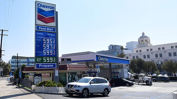 Some of the highest gas prices in town are posted on a signboard at a gas station in downtown Los Angeles, California on June 22, as gasoline prices rise.
Mandatory Credit:	Frederic J. Brown/AFP/Getty Images