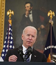 President Joe Biden's administration is encouraging state and local governments to use funding from the Covid relief package to address a summer rise in violent crime.
Mandatory Credit:	MANDEL NGAN/AFP/Getty Images