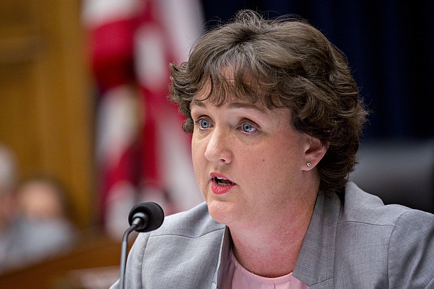 Rep. Katie Porter said in a statement that her team is evaluating how to keep her events safe going forward.
Mandatory Credit:	Bloomberg/Getty Images
