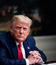 Donald Trump told a number of his advisers in 2020 that whoever leaked information about his stay in the White House bunker during protests last June had committed treason and should be executed for sharing details about the episode with members of the press, according to excerpts of a new book, obtained by CNN, from Wall Street Journal reporter Michael Bender.
Mandatory Credit:	Erin Schaff/Pool/Getty Images