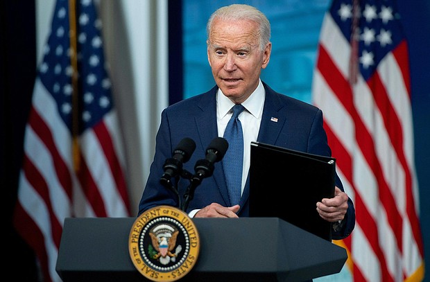 US President Joe Biden speaks about the Covid-19 response and the US vaccination program in the Eisenhower Executive Office Building in Washington, DC, July 6.
Mandatory Credit:	Saul Loeb/AFP/Getty Images