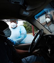 Medical workers prepare to vaccinate people at a pop-up Covid-19 vaccination clinic in Leland, Mississippi. Mississippi State Health Officer Dr. Thomas Dobbs warned residents about a surge of cases on July 13 and said that seven children are in the state's ICUs, including two children on a ventilator.
Mandatory Credit:	Spencer Platt/Getty Images