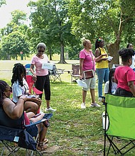 Daughters of the King Soiree last Saturday in Byrd Park/The group meets monthly in various locations and is a ministry and mentorship program for young women sponsored by The Church of God in Richmond located in South Side.