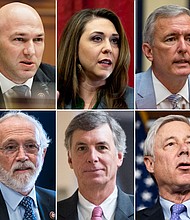 The 10 House Republicans who voted to impeach Trump for inciting the January 6 insurrection are fully aware that the former President and his acolytes are determined to kick them out of their seats from South Carolina to California.
Mandatory Credit:	Getty
