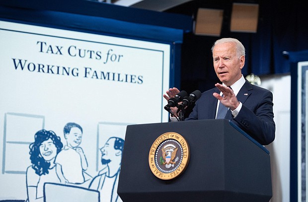 President Joe Biden speaks in Washington, DC on July 15. The White House is reviewing whether social media platforms should be held legally accountable for publishing misinformation via Section 230, a law that protects companies' ability to moderate content.
Mandatory Credit:	SAUL LOEB/AFP/Getty Images