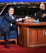 Charlamagne Tha God, here on "The Late Show" in 2018, will star in his own Comedy Central show, produced by Stephen Colbert.
Mandatory Credit:	Scott Kowalchyk/CBS
