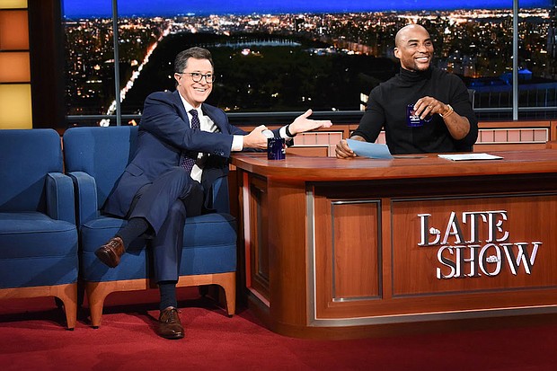 Charlamagne Tha God, here on "The Late Show" in 2018, will star in his own Comedy Central show, produced by Stephen Colbert.
Mandatory Credit: Scott Kowalchyk/CBS