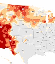 More than 25 percent of the West is in an exceptional drought, which is the most severe category used by the US Drought Monitor.
Mandatory Credit:	US Drought Monitor/CNN