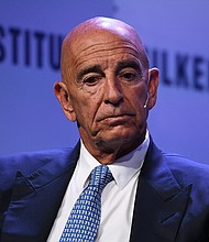 A federal magistrate judge on July 23 ordered Tom Barrack, a longtime associate of former President Donald Trump who was indicted earlier this week on charges of illegal foreign lobbying, released from jail pending trial, freeing him on a bail package that includes a $250 million bond secured by $5 million in cash.
Mandatory Credit:	Michael Kovac/Getty Images/FILE