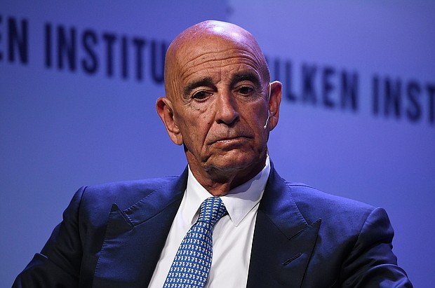 A federal magistrate judge on July 23 ordered Tom Barrack, a longtime associate of former President Donald Trump who was indicted earlier this week on charges of illegal foreign lobbying, released from jail pending trial, freeing him on a bail package that includes a $250 million bond secured by $5 million in cash.
Mandatory Credit:	Michael Kovac/Getty Images/FILE