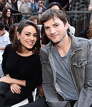 After Shepard told co-host Monica Padman that using soap everyday rids the body of natural oils, Ashton Kutcher and Mila Kunis agreed, saying they only wash vitals every day.
Mandatory Credit: Alberto E. Rodriguez/Getty Images North America/Getty Images for Disney