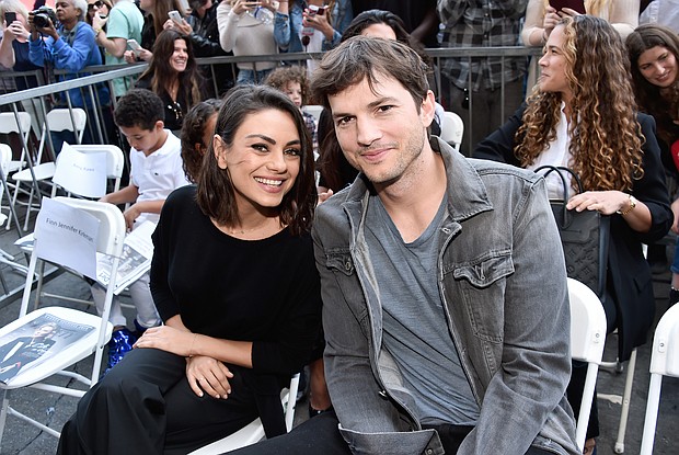 After Shepard told co-host Monica Padman that using soap everyday rids the body of natural oils, Ashton Kutcher and Mila Kunis agreed, saying they only wash vitals every day.
Mandatory Credit: Alberto E. Rodriguez/Getty Images North America/Getty Images for Disney