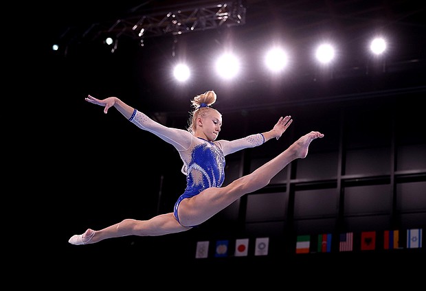Viktoriia Listunova of the ROC competes in balance beam during the Women's Team Final at Tokyo 2020. The Russian Olympic Committee (ROC) won a dramatic women's team gymnastic final to take the gold medal after Team USA was hit by the withdrawal of Simone Biles.
Mandatory Credit:	Laurence Griffiths/Getty Images