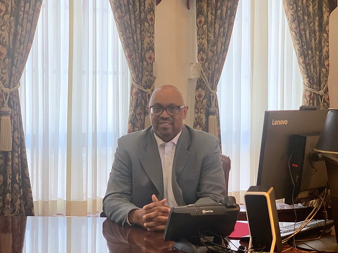 Mayor Thaddeus Jones took May of 2021, becoming the first Black to hold office of Mayor in the town of Calumet City, Illinois. Mayor Jones recently released the details of his 2022 budget with a surplus. Before releasing the budget number for the upcoming year, not only is 2021 budget is balanced the town has seen a significant increase. Since taking office, Jones has bought in the village nearly $13 Million in new revenue. Photo by Tia C. Jones