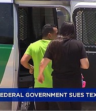 A short time after the DOJ filed the lawsuit, Gov. Abbott said the Biden administration has "created a constitutional crisis" and he has "responsibility to protect the people of Texas."
Mandatory Credit:	KTVT