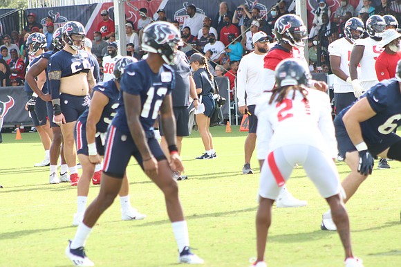 “We just finished with a two-minute drill, and although it is the Texans playing each other, if I was on …