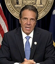 New York Gov. Andrew Cuomo said Aug. 10 he would resign.
Mandatory Credit:	State of New York