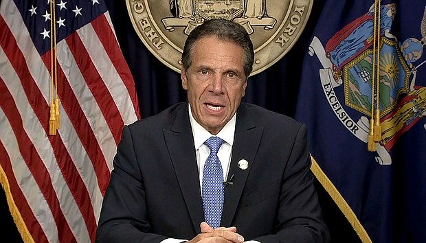 New York Gov. Andrew Cuomo said Aug. 10 he would resign.
Mandatory Credit:	State of New York
