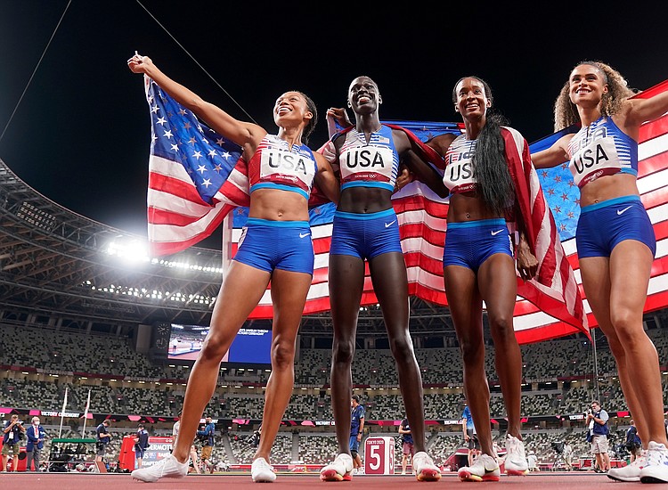 New York and New Jersey women rule the track in Olympic 4x400 | New ...